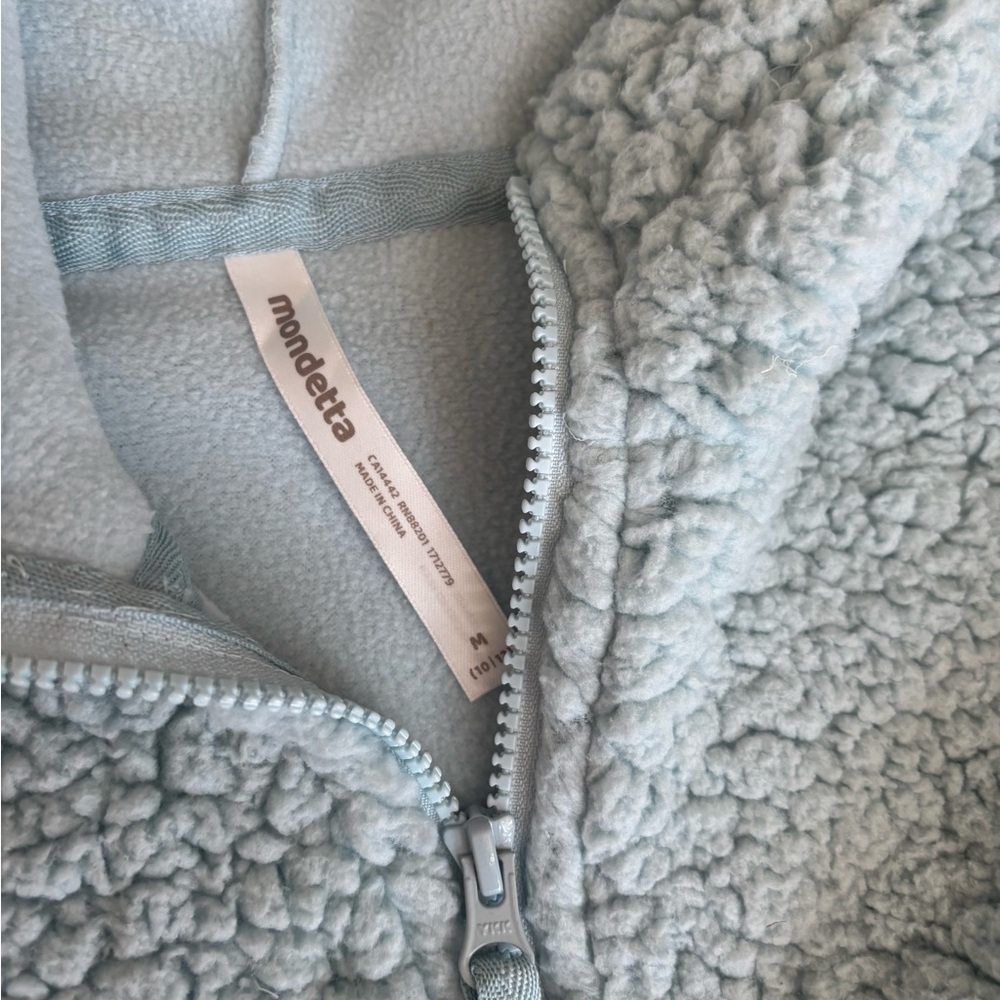 Mondetta Blue/Turquoise Sherpa Half Zip Hoodie Size M - Picture 4 of 6